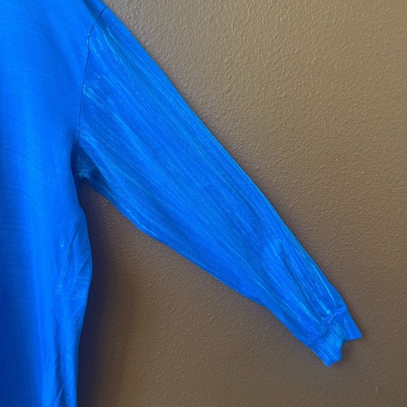 Daily Paper “Nairo” Long Sleeve Shirt Blue With Lt Blue Subtle Stripes Large EUC - Picture 6 of 11